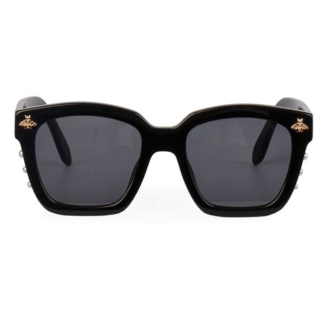 bee sunglasses gucci|gucci oversized clear sunglasses.